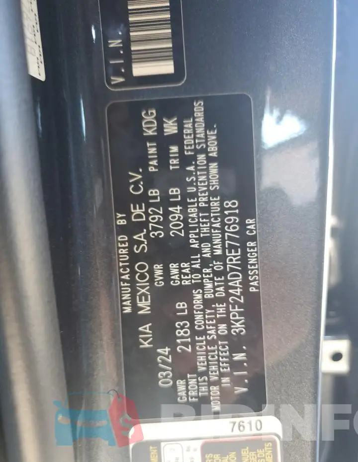3KPF24AD7RE776918 Photo# 13
