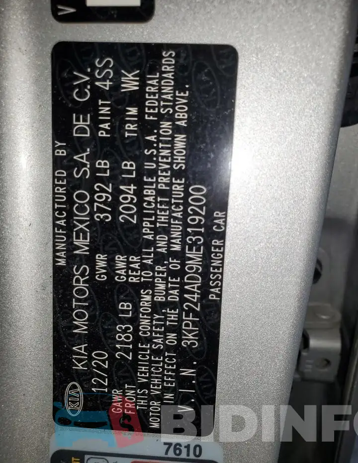 3KPF24AD9ME319200 Photo# 12