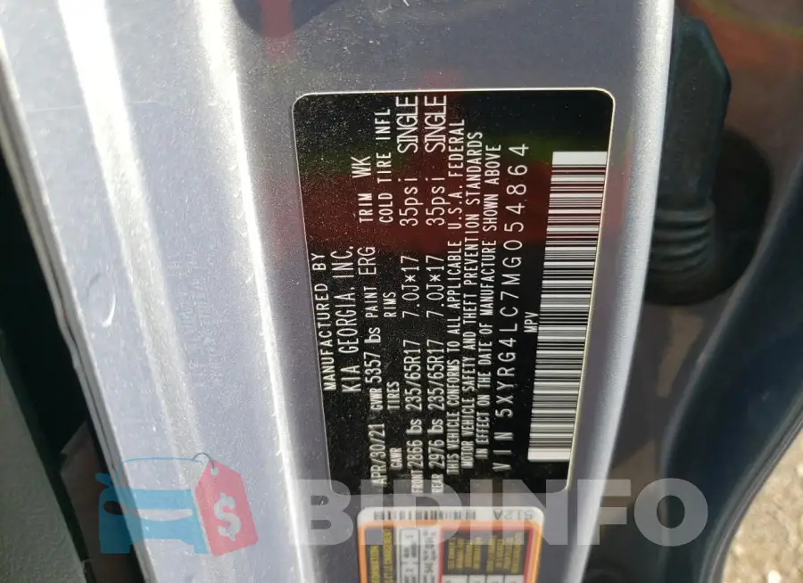 5XYRG4LC7MG054864 Photo# 13