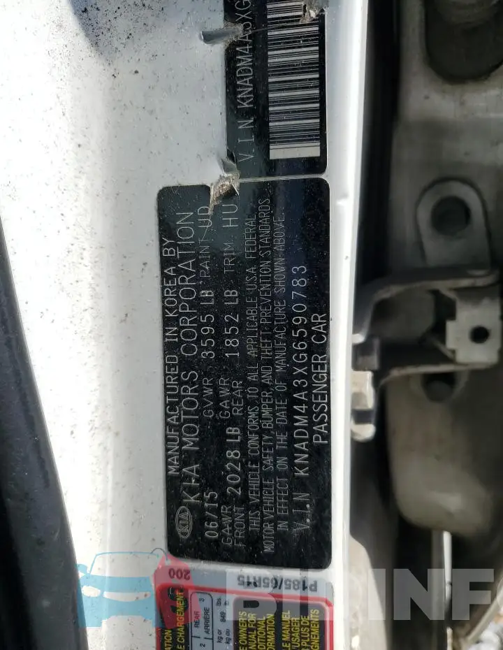 KNADM4A3XG6590783 Photo# 13