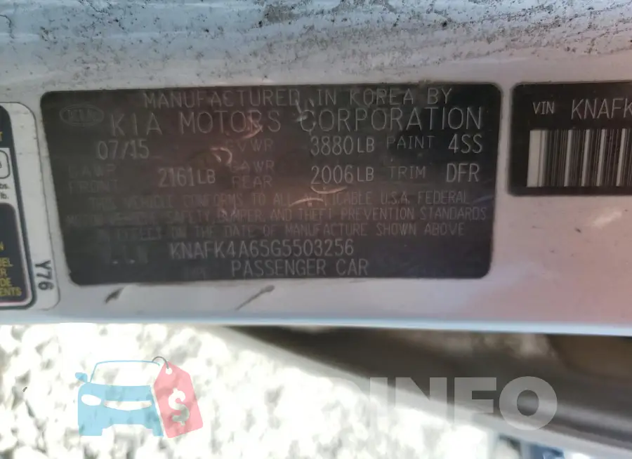 KNAFK4A65G5503256 Photo# 12