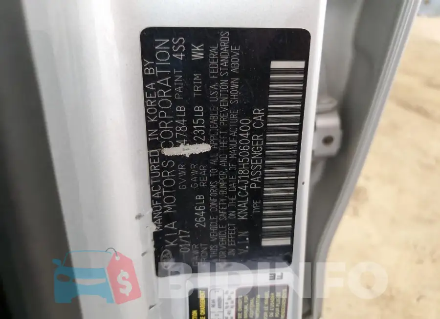 KNALC4J18H5060400 Photo# 12