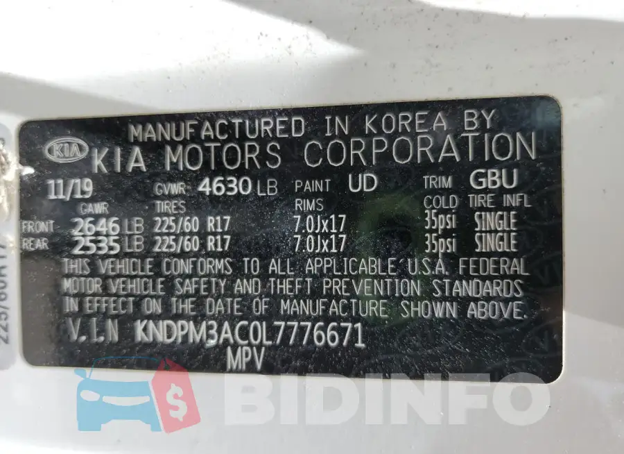 KNDPM3AC0L7776671 Photo# 13