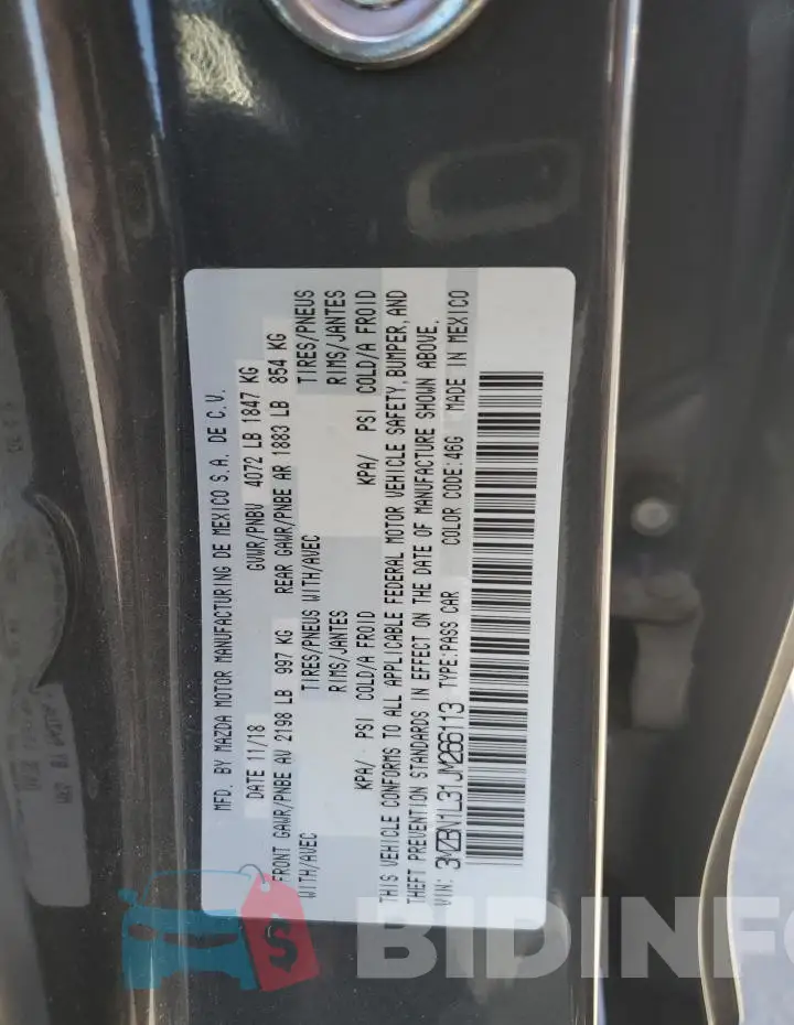 3MZBN1L31JM266113 Photo# 12