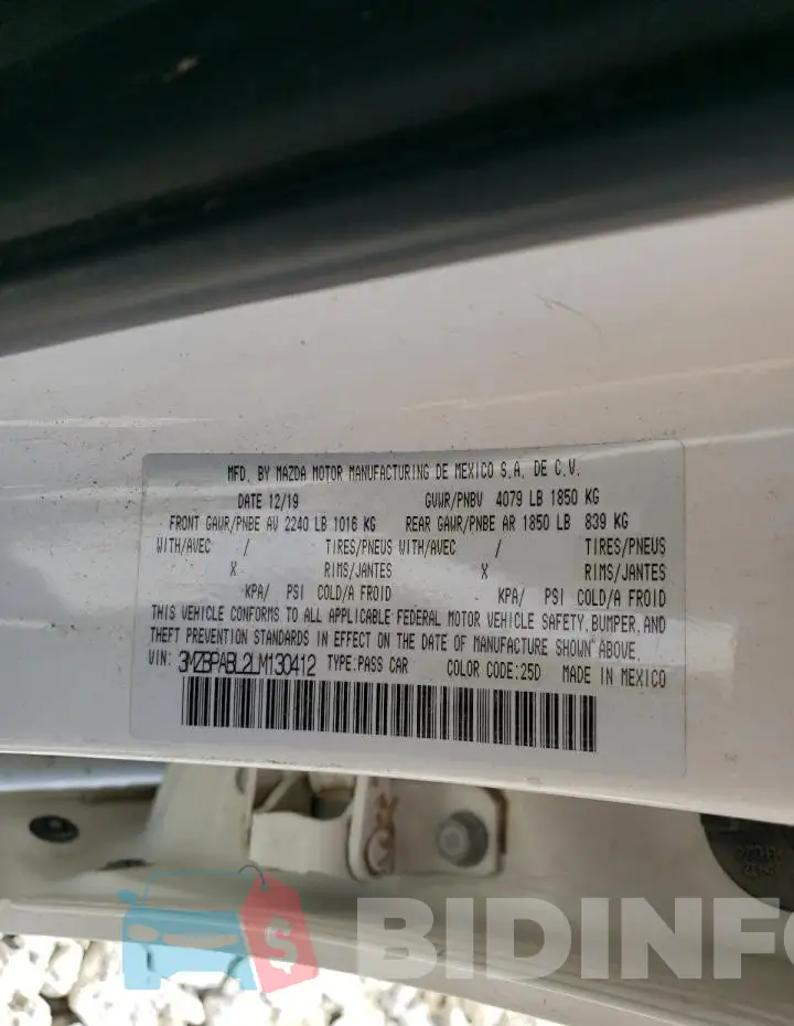 3MZBPABL2LM130412 Photo# 12