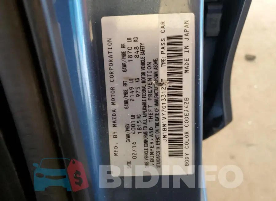 JM1BM1V77G1331297 Photo# 12