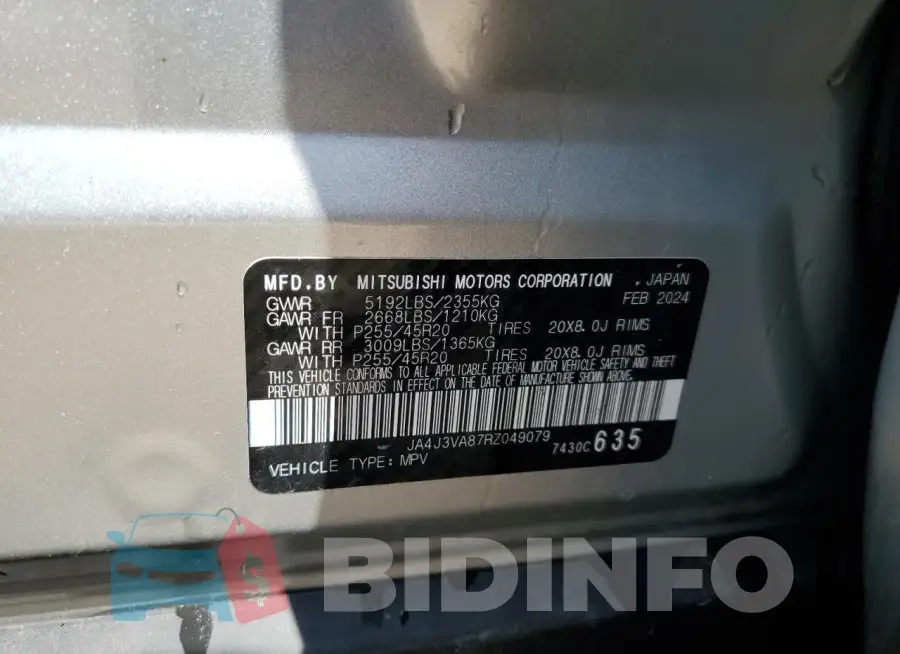 JA4J3VA87RZ049079 Photo# 13