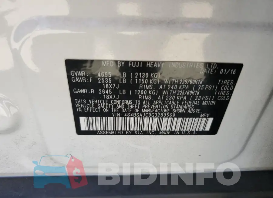 4S4BSAJC9G3280569 Photo# 13