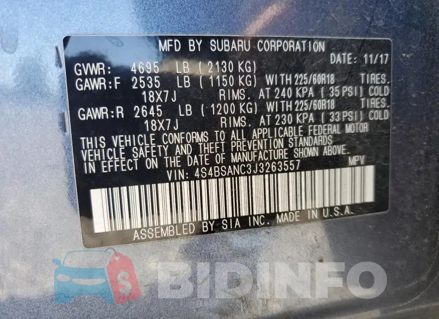 4S4BSANC3J3263557 Photo# 12