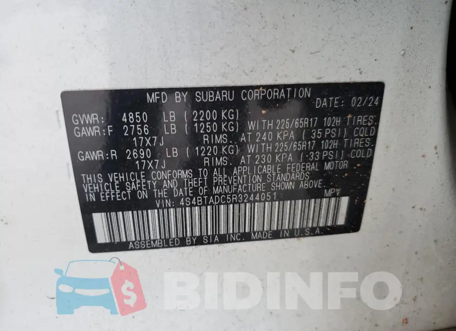 4S4BTADC5R3244051 Photo# 12
