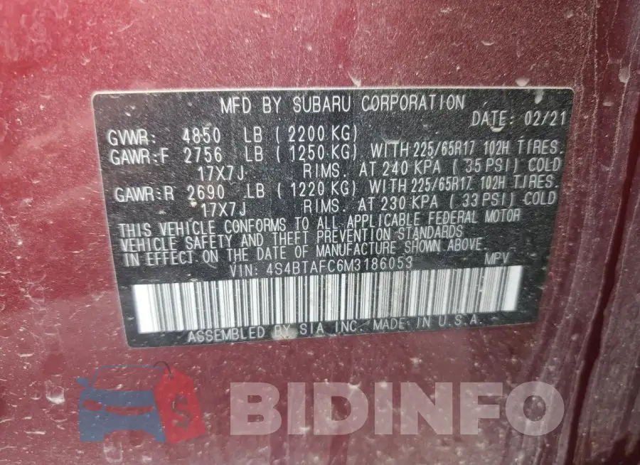 4S4BTAFC6M3186053 Photo# 13