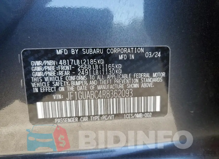 JF1GUABC4R8362093 Photo# 12
