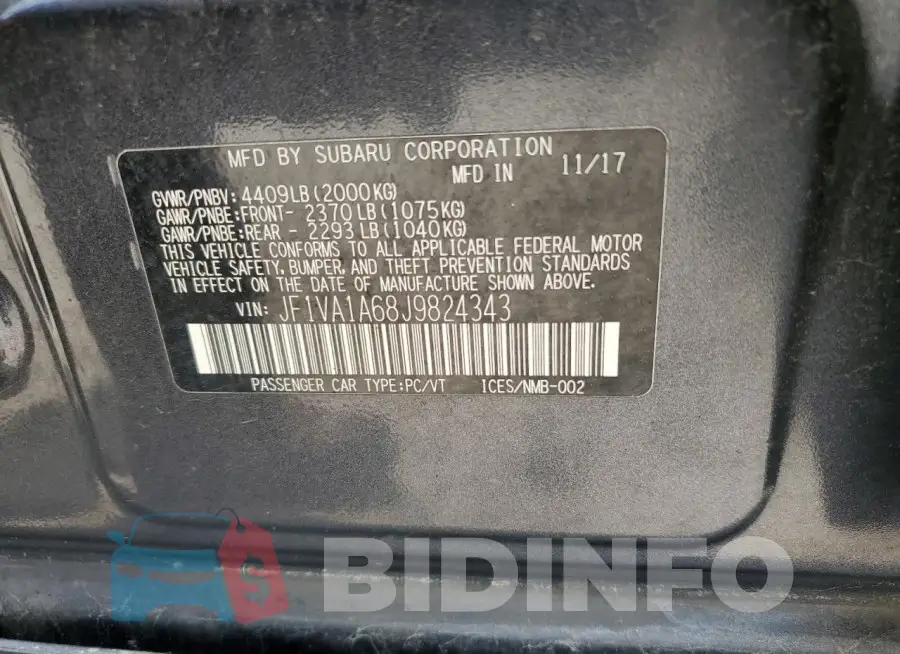 JF1VA1A68J9824343 Photo# 12