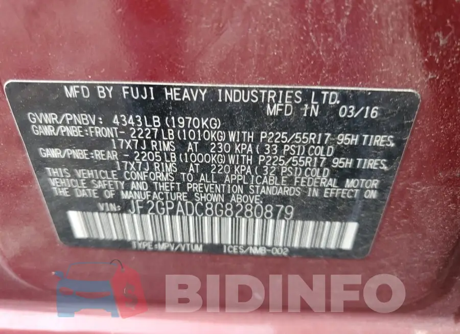 JF2GPADC8G8280879 Photo# 13