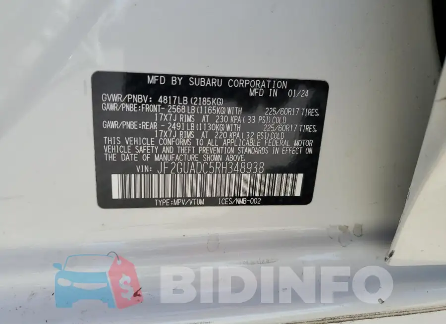 JF2GUADC5RH348938 Photo# 14