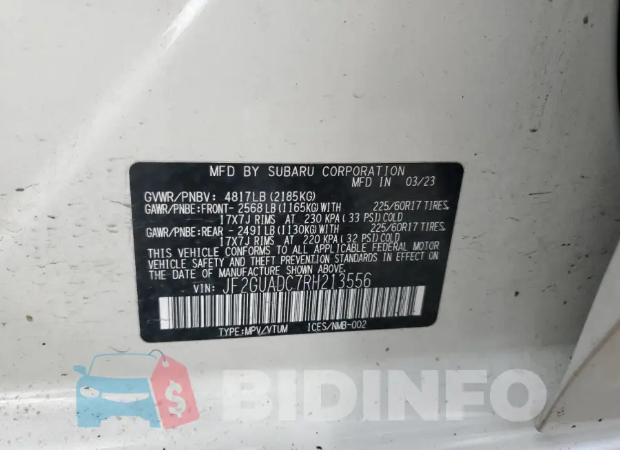 JF2GUADC7RH213556 Photo# 14