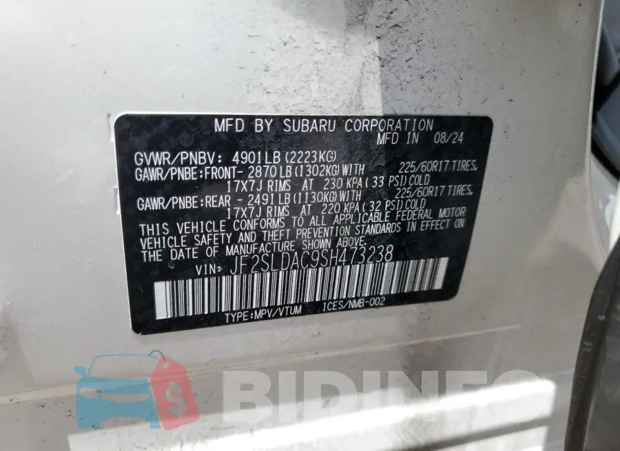 JF2SLDAC9SH473238 Photo# 13