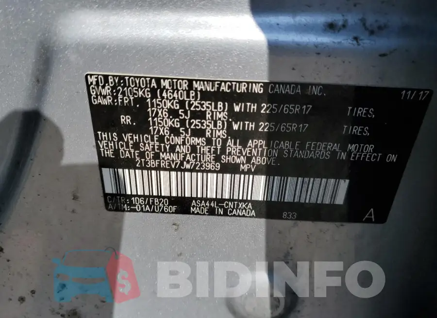 2T3BFREV7JW723969 Photo# 13