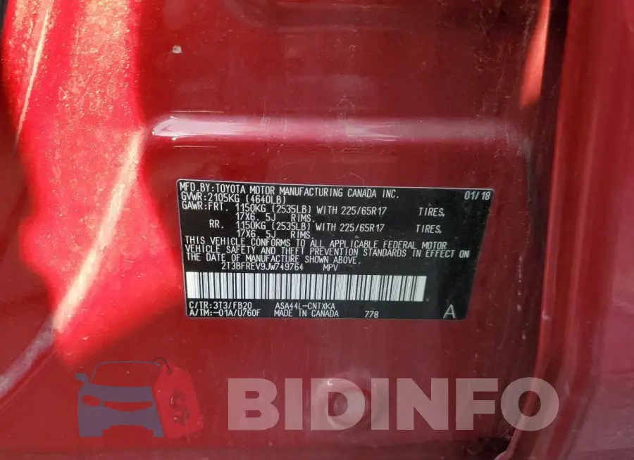 2T3BFREV9JW749764 Photo# 13