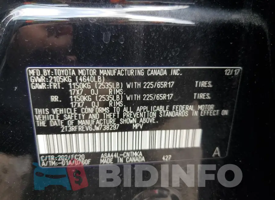 2T3RFREV6JW738297 Photo# 13