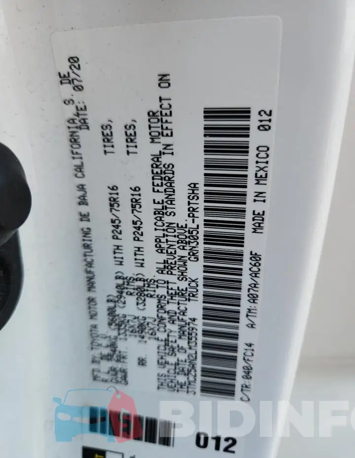 3TMCZ5AN2LM355974 Photo# 12