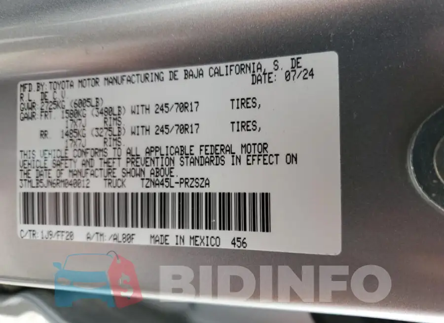 3TMLB5JN6RM040012 Photo# 13