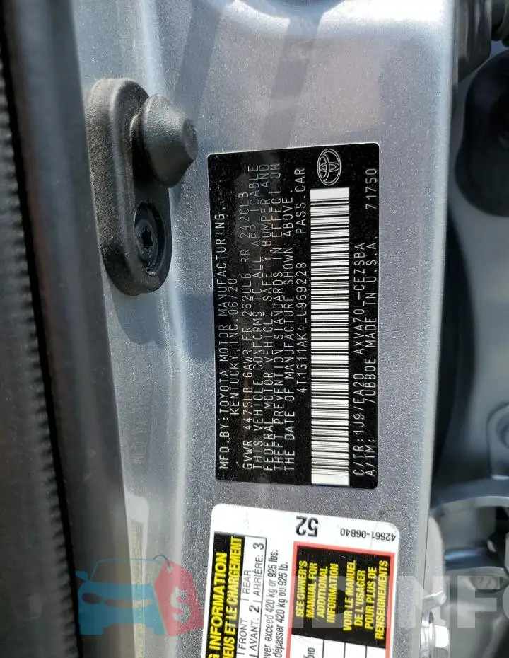 4T1G11AK4LU969228 Photo# 12