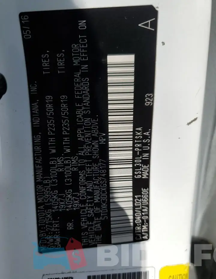 5TDXK3DCXGS748177 Photo# 13