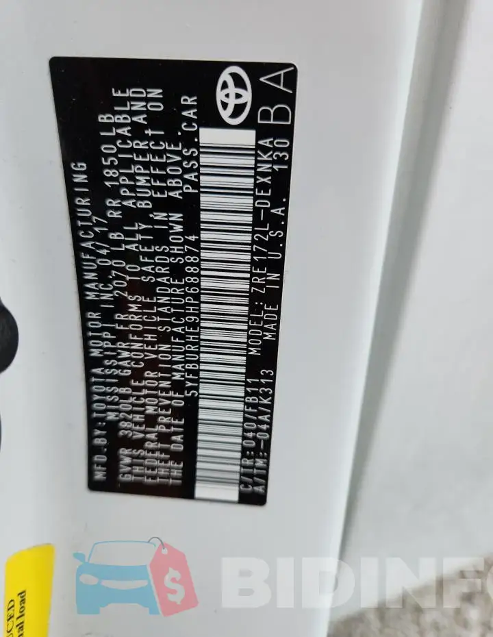 5YFBURHE9HP688874 Photo# 12