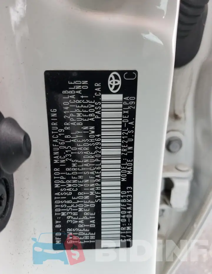 5YFHPRAE6LP022964 Photo# 12
