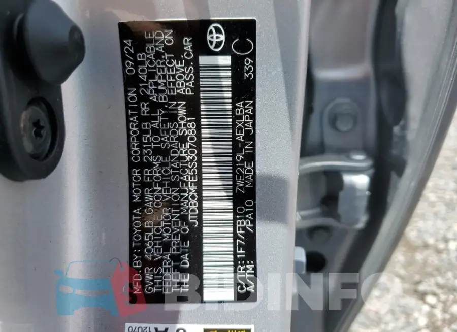 JTDBCMFE5S3070881 Photo# 13