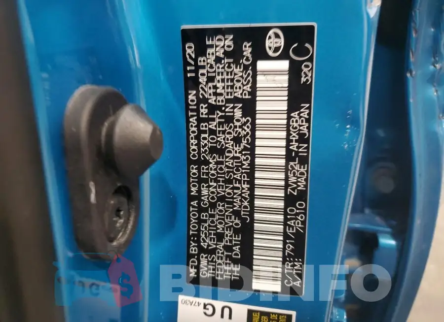 JTDKAMFP1M3175363 Photo# 14