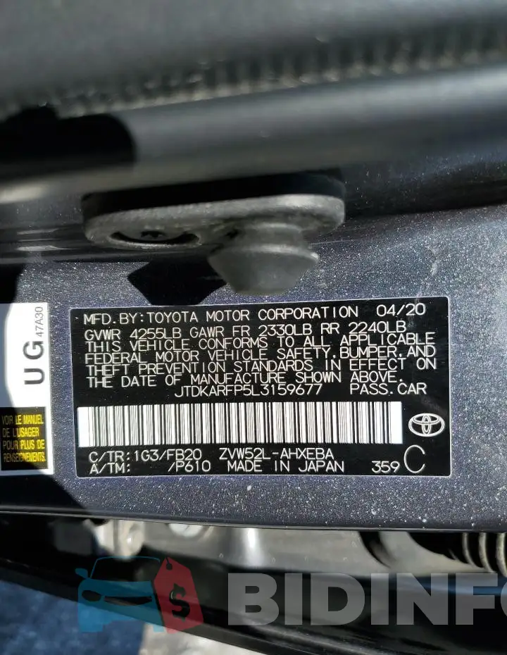 JTDKARFP5L3159677 Photo# 12