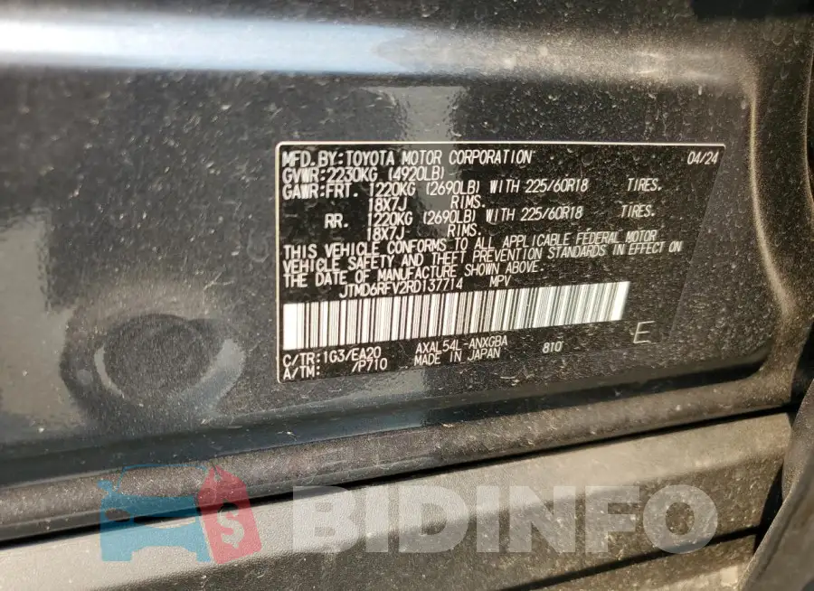 JTMD6RFV2RD137714 Photo# 13