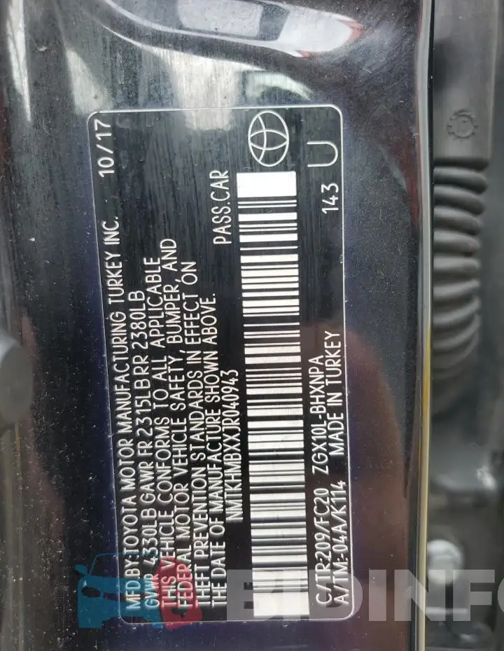 NMTKHMBXXJR040943 Photo# 12