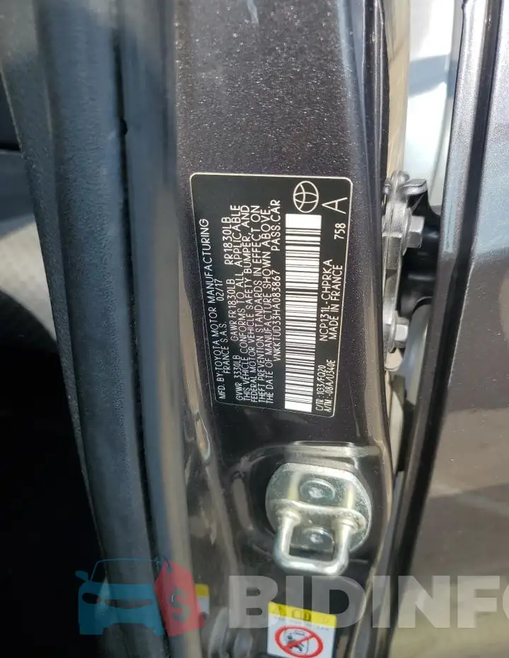 VNKKTUD33HA083867 Photo# 13
