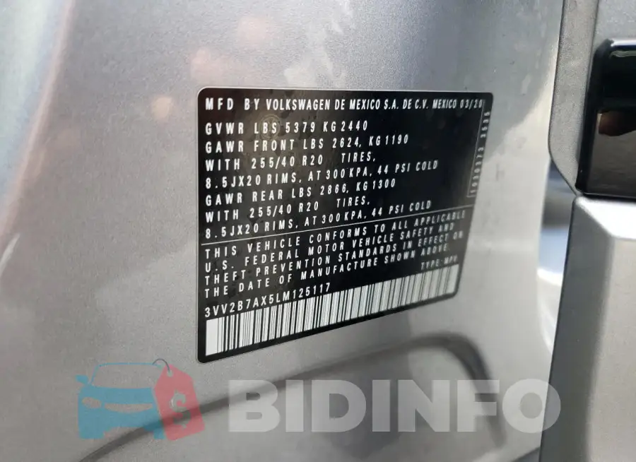 3VV2B7AX5LM125117 Photo# 12