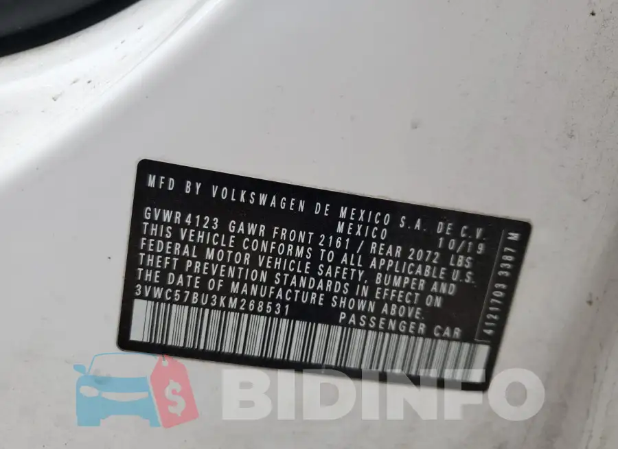 3VWC57BU3KM268531 Photo# 12