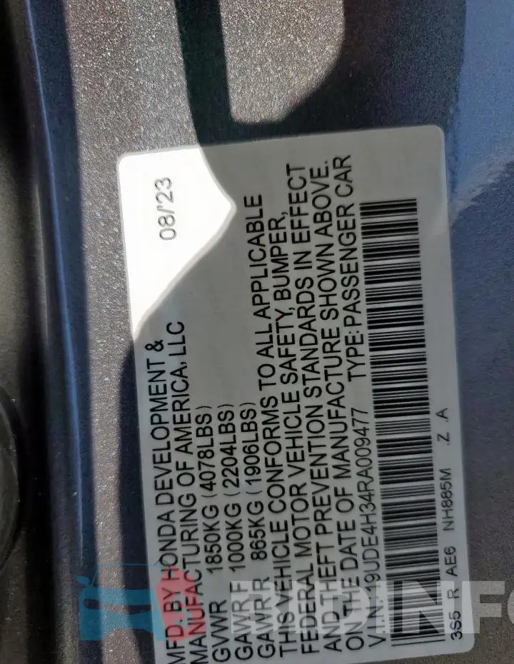19UDE4H34RA009477 Photo# 13