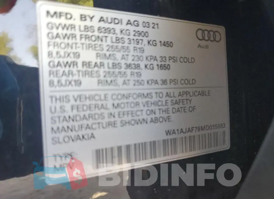 WA1AJAF79MD035883 Photo# 13