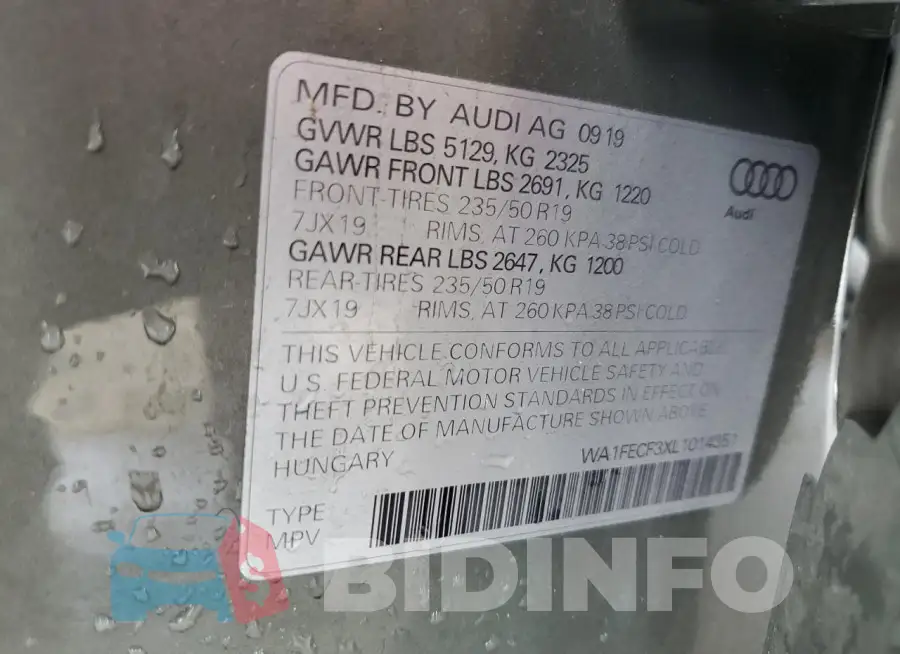 WA1FECF3XL1014351 Photo# 13