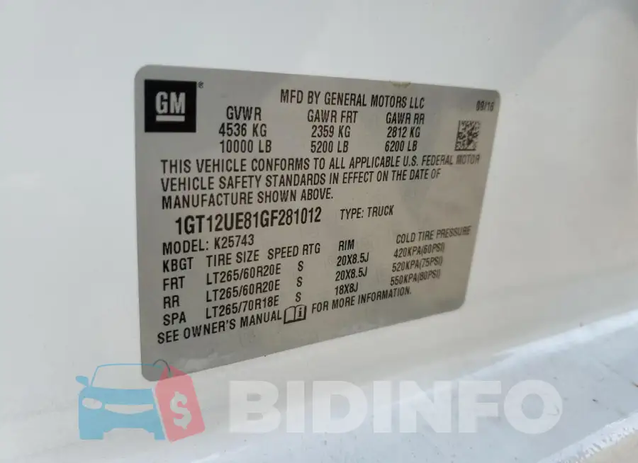 1GT12UE81GF281012 Photo# 12