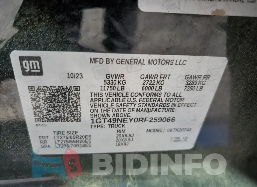 1GT49NEY0RF259066 Photo# 13