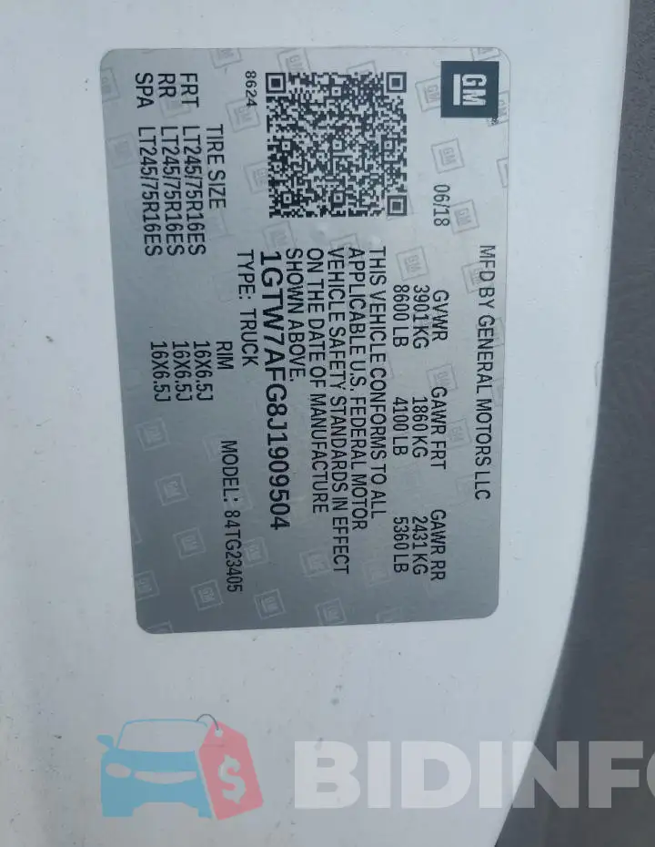 1GTW7AFG8J1909504 Photo# 12