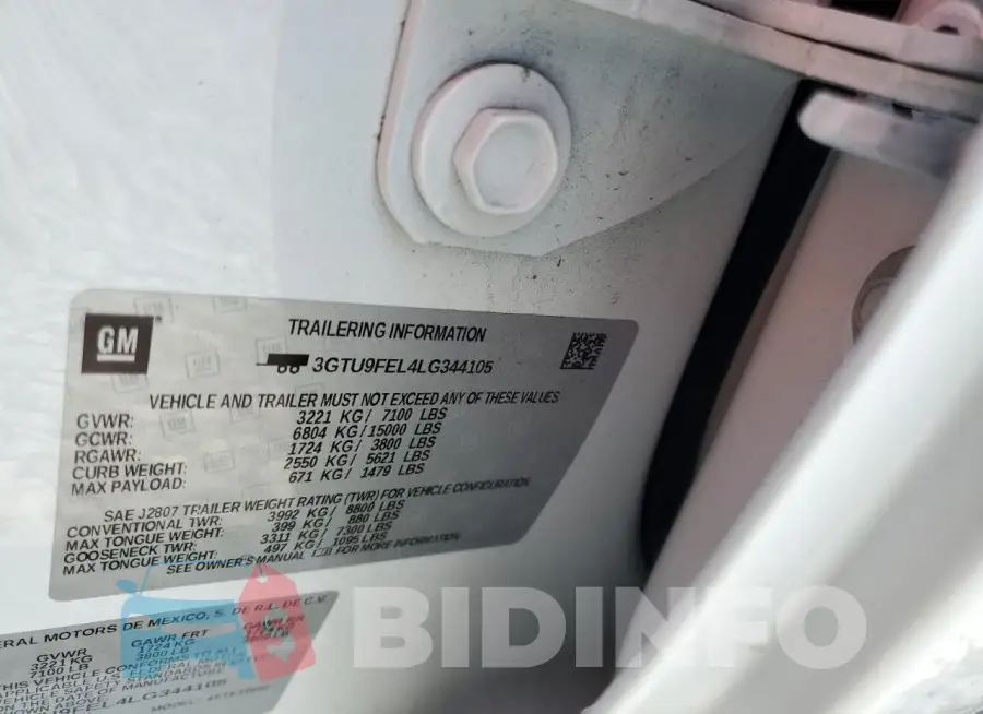 3GTU9FEL4LG344105 Photo# 12