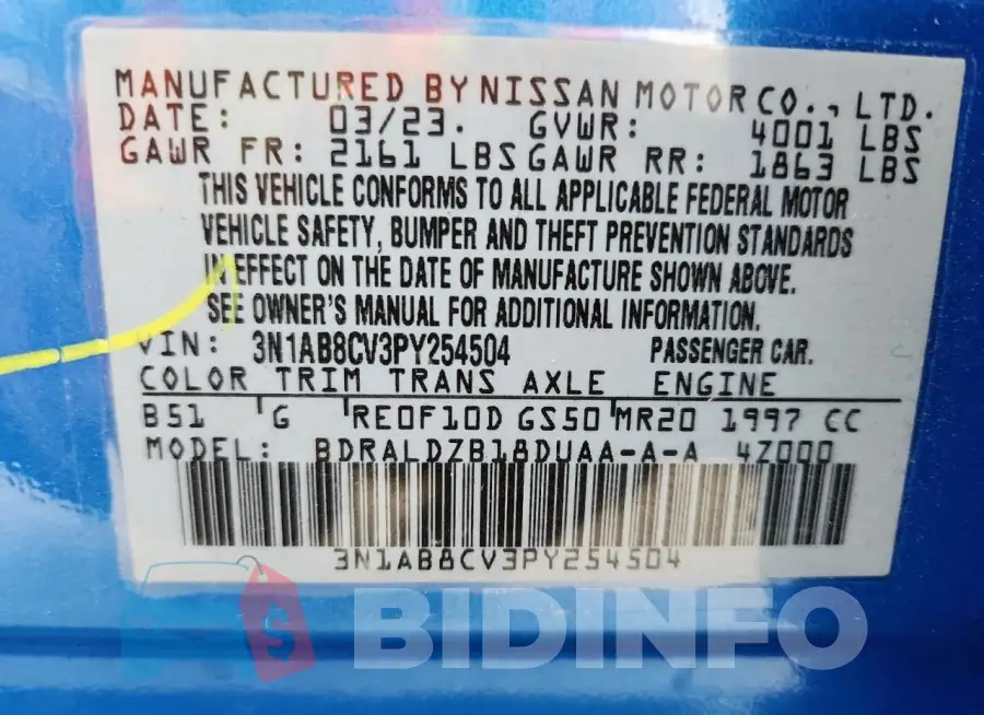 3N1AB8CV3PY254504 Photo# 12