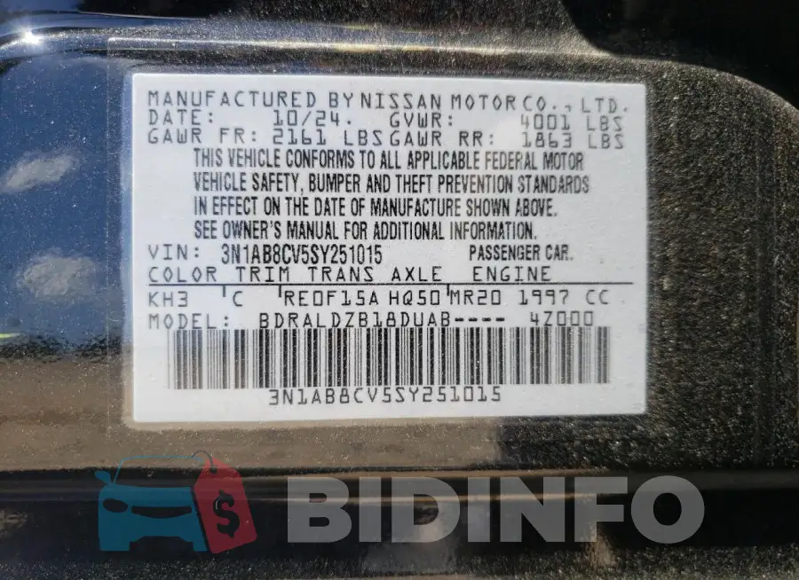3N1AB8CV5SY251015 Photo# 12