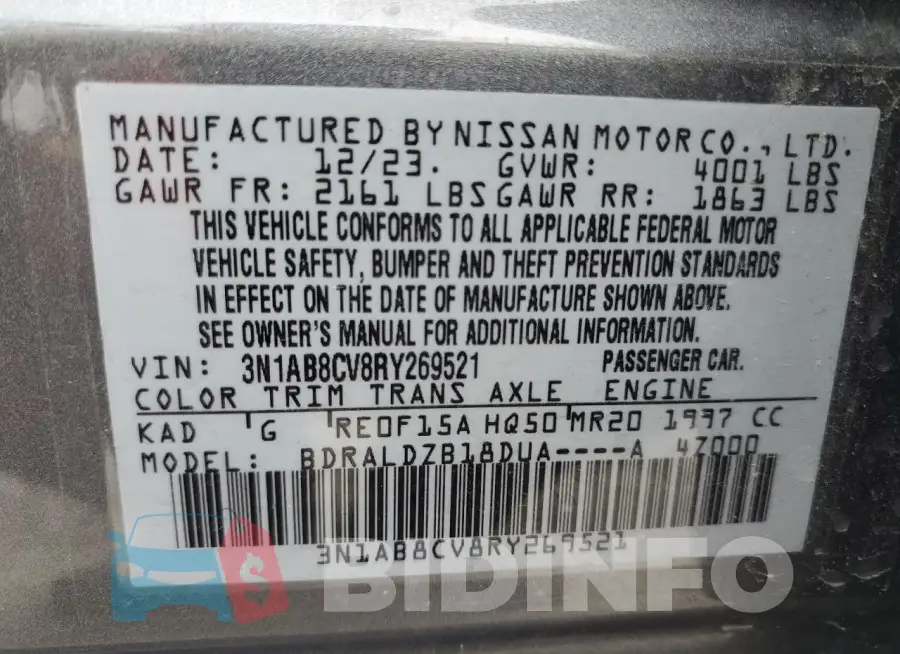 3N1AB8CV8RY269521 Photo# 12