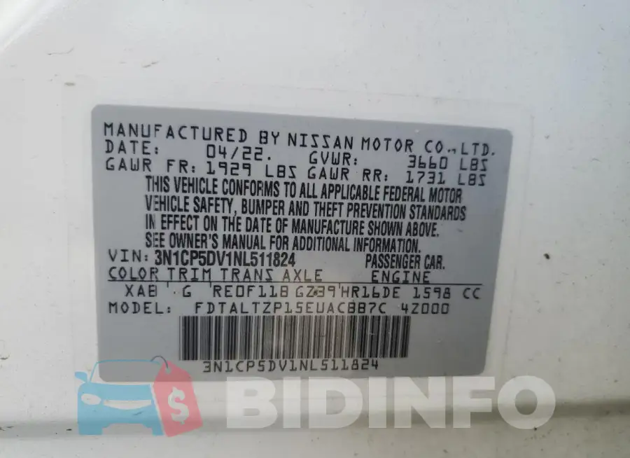 3N1CP5DV1NL511824 Photo# 14