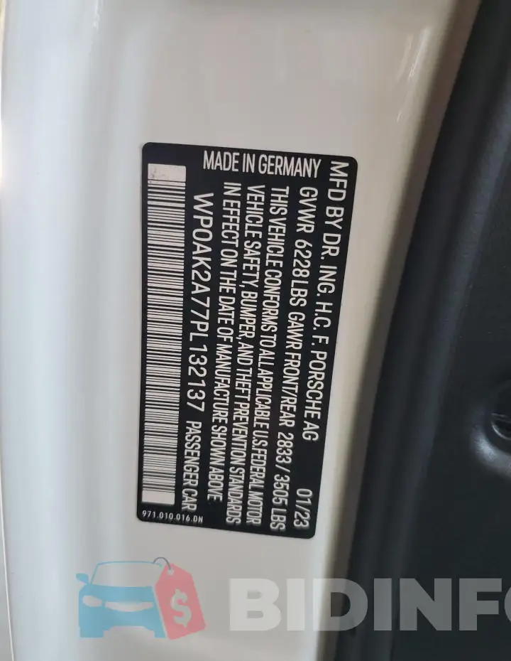 WP0AK2A77PL132137 Photo# 12